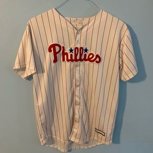MLB Phillies Jersey Size Kids XL Color White & Red